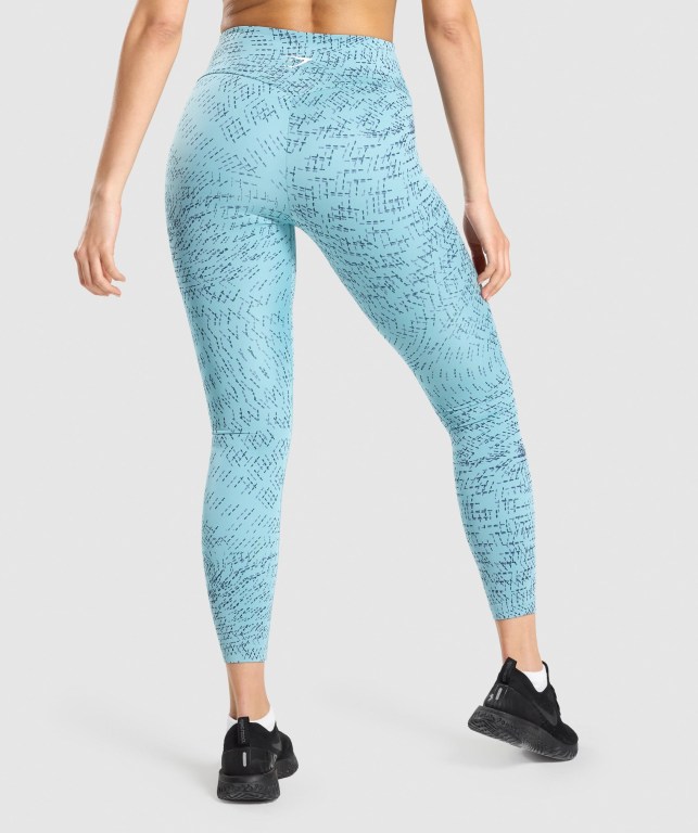 Turquoise Gymshark Training High Waisted Women's Leggings | US-53XLHEK