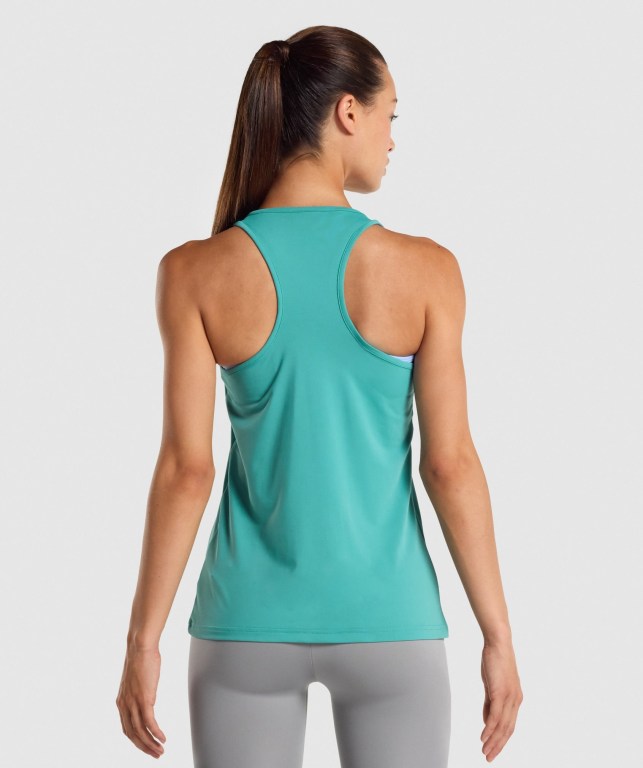 Turquoise Gymshark Training Women's Tank Tops | US-48DJNUV