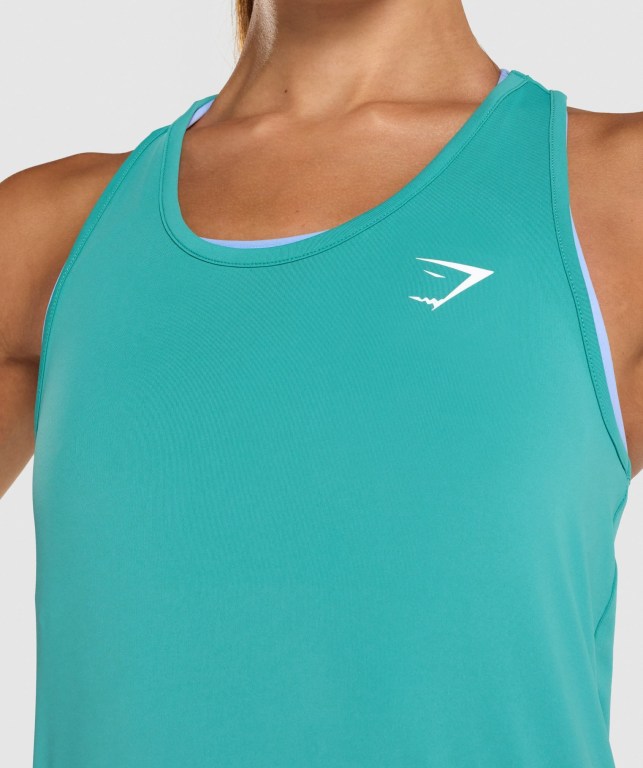 Turquoise Gymshark Training Women's Tank Tops | US-48DJNUV