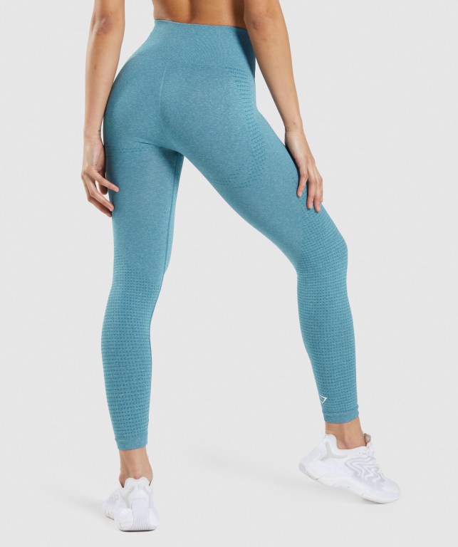 Turquoise Gymshark Vital Seamless 2.0 High Waisted Women's Leggings | US-68FDBIS