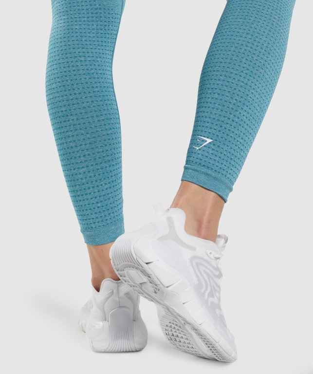 Turquoise Gymshark Vital Seamless 2.0 High Waisted Women's Leggings | US-68FDBIS