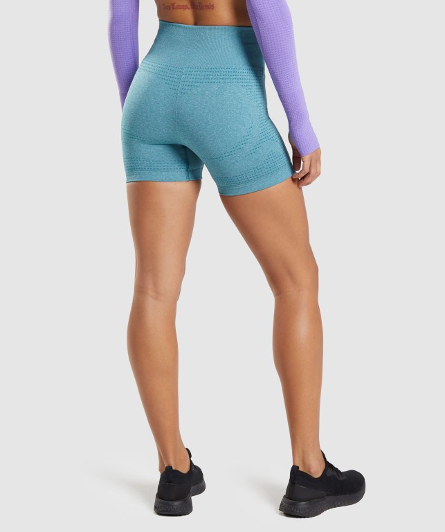 Turquoise Gymshark Vital Seamless 2.0 Women's Shorts | US-23FDSBA