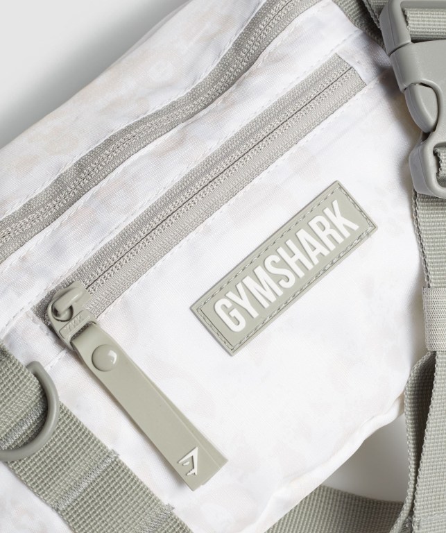 White / Cream Gymshark Adapt Animal Sling Women's Bags & Backpacks | US-84BOZFV