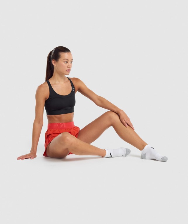 White Gymshark Ankle Performance Women's Socks | US-87KXHCP