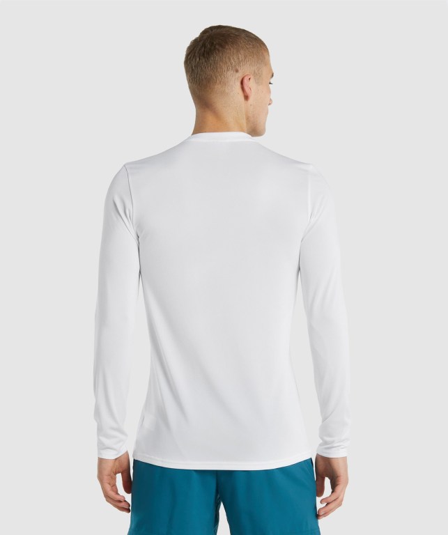 White Gymshark Arrival Men's T Shirts | US-36XVKJM