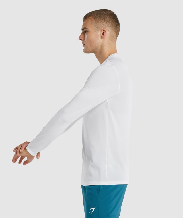 White Gymshark Arrival Men's T Shirts | US-36XVKJM