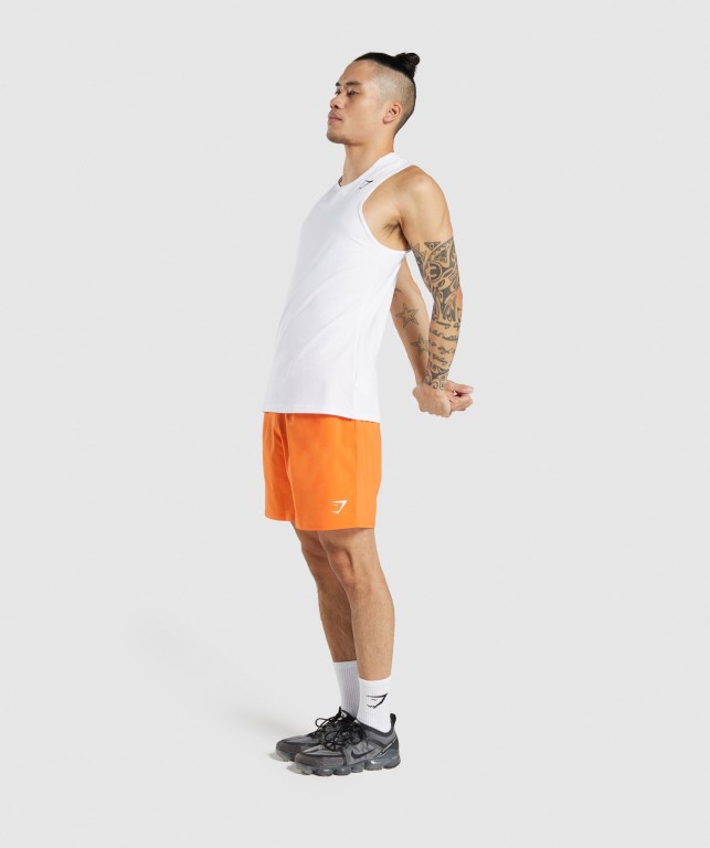 White Gymshark Arrival Men's Tank Tops | US-24QDMCZ