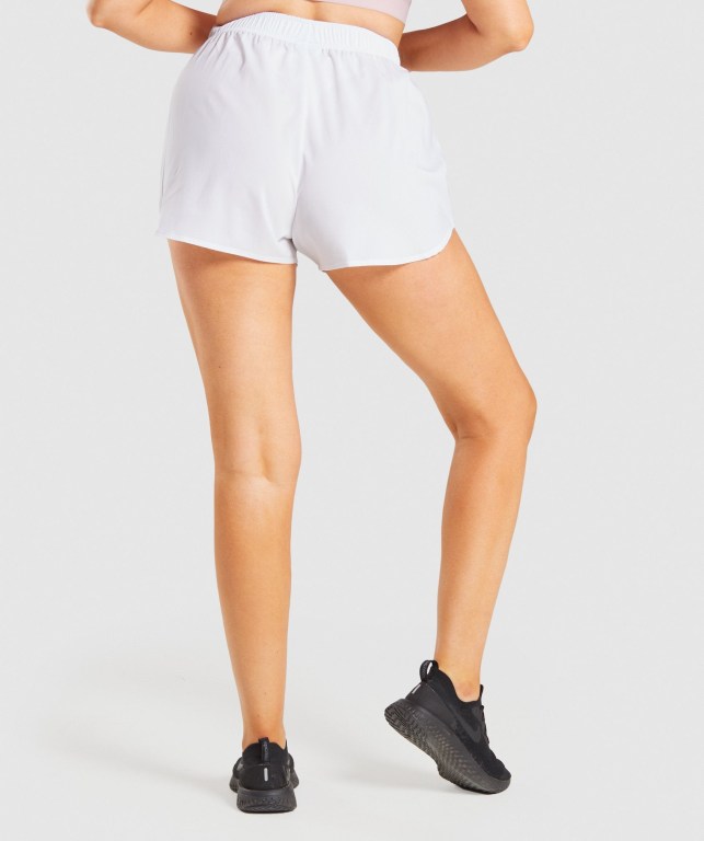 White Gymshark Essential Loose Training Women's Shorts | US-34GPSZL