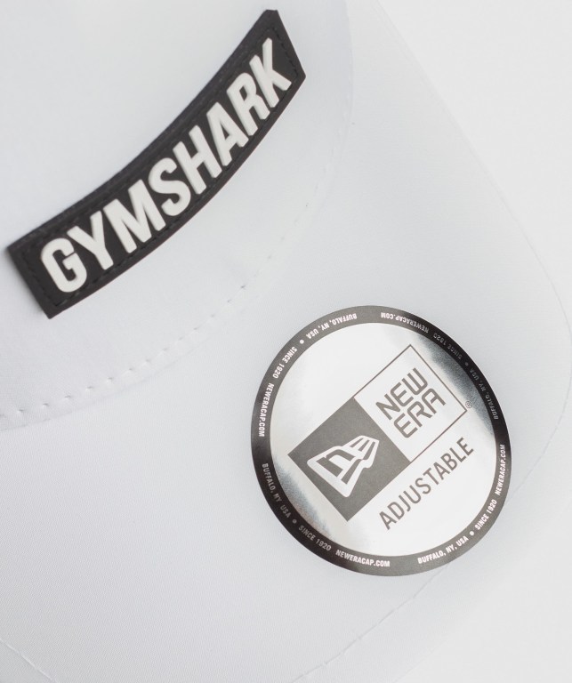 White Gymshark New Era E-Frame Trucker Men's Headwear | US-06QAJRE