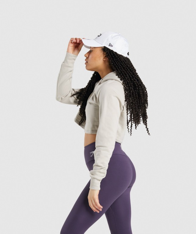 White Gymshark New Era GS 9Forty Mesh Snapback Women's Headwear | US-87NOULZ