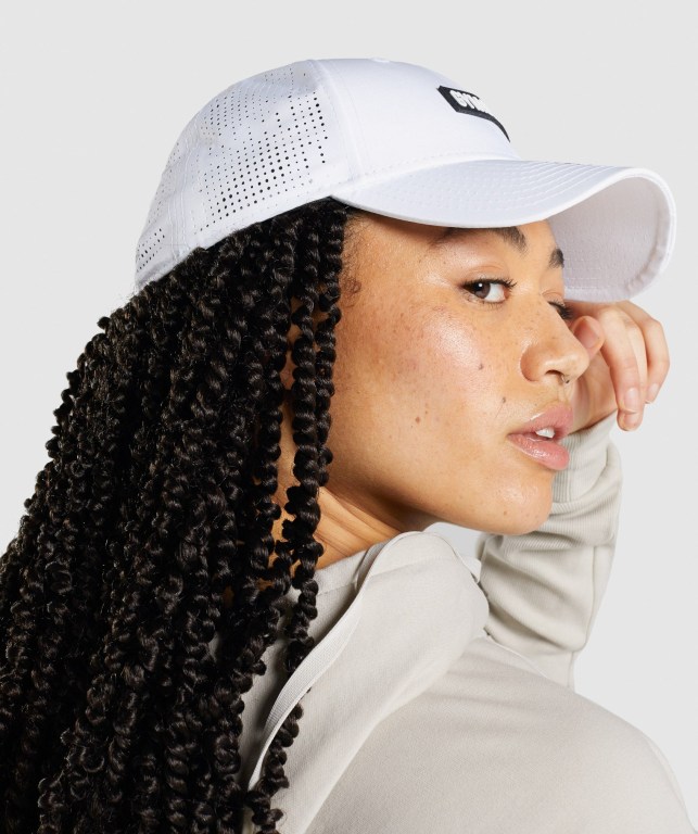 White Gymshark New Era GS 9Forty Mesh Snapback Women's Headwear | US-87NOULZ