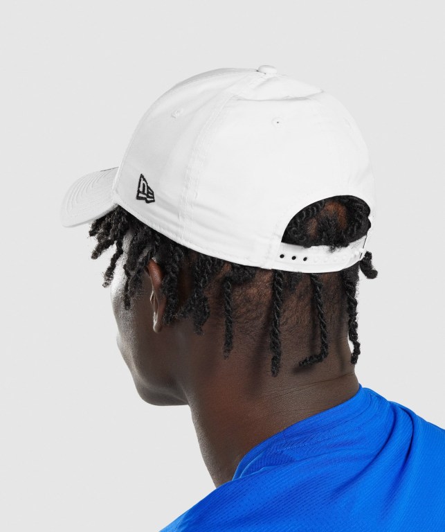 White Gymshark New Era GS 9Forty Snapback Men's Headwear | US-96VNOWJ