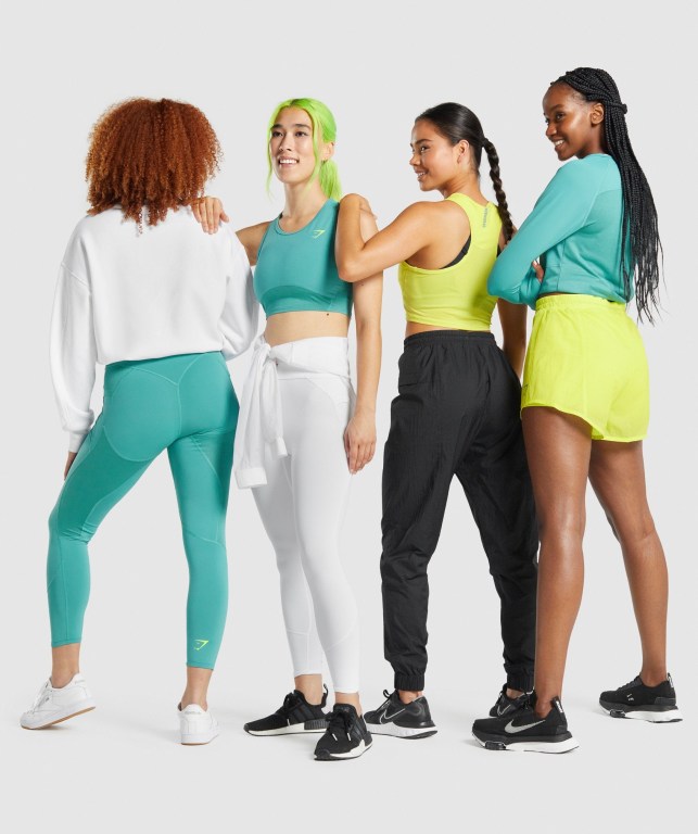 White Gymshark Pulse High Waisted Women's Leggings | US-75UHFCY