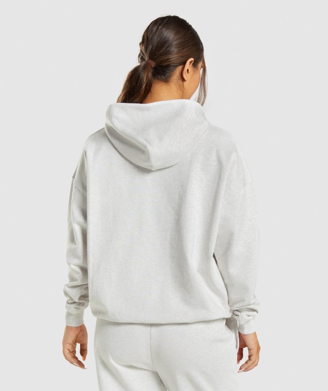 White Gymshark Rest Day Sweats Women's Hoodies | US-53PDCKR