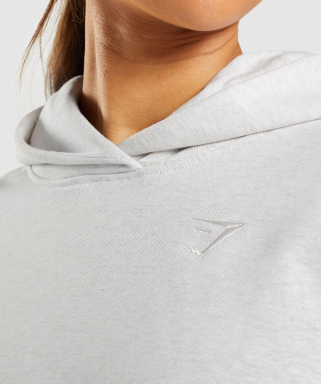 White Gymshark Rest Day Sweats Women's Hoodies | US-53PDCKR