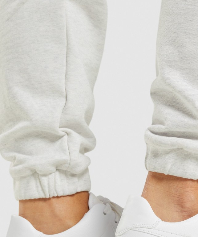 White Gymshark Rest Day Sweats Women's Joggers | US-24XWYID