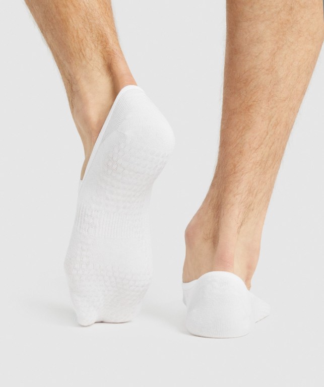 White Gymshark Studio Men's Socks | US-19LSFAZ