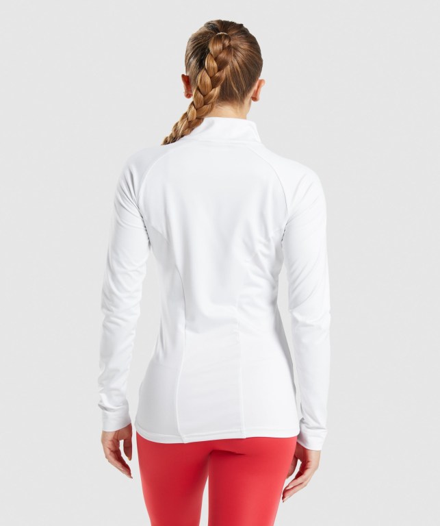 White Gymshark Training Women's Jackets | US-60WVHNM