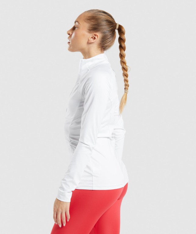 White Gymshark Training Women's Jackets | US-60WVHNM