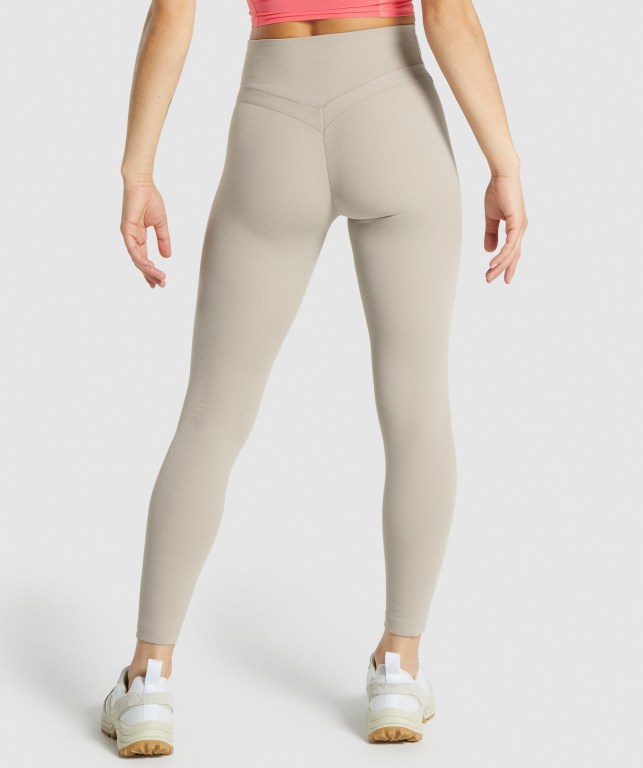 White Gymshark Whitney High Rise High Waisted Women's Leggings | US-04QEJGO