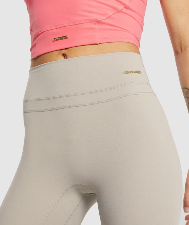 White Gymshark Whitney High Rise High Waisted Women's Leggings | US-04QEJGO