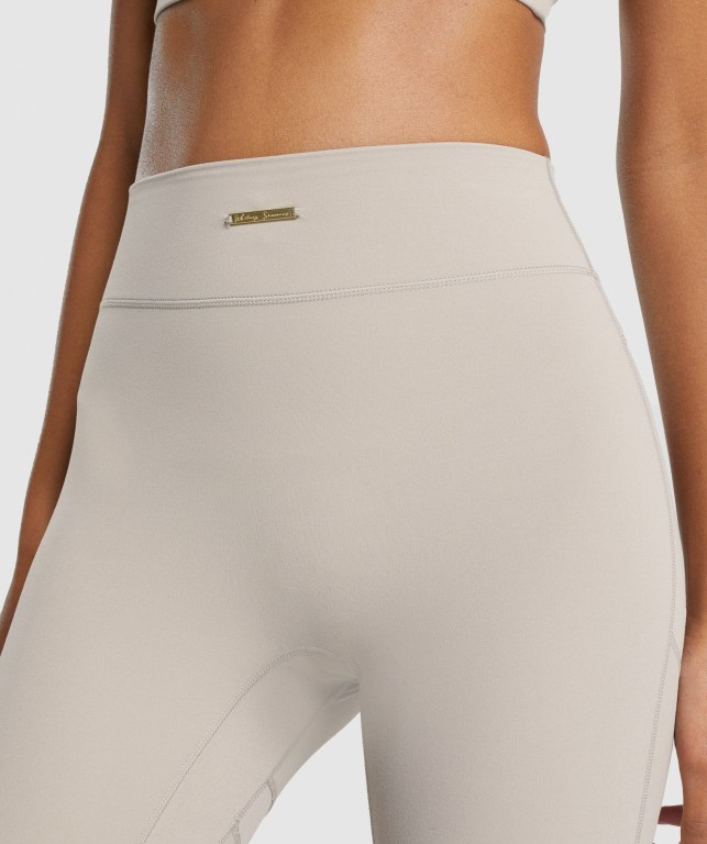 White Gymshark Whitney Mesh High Waisted Women's Leggings | US-61YBNLK