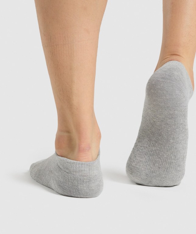 White / Light Grey / Black Gymshark Ankle 3pk Women's Socks | US-41UZYRD