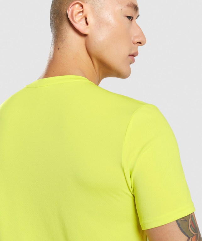 Yellow Gymshark Arrival Men's T Shirts | US-53GTVWE