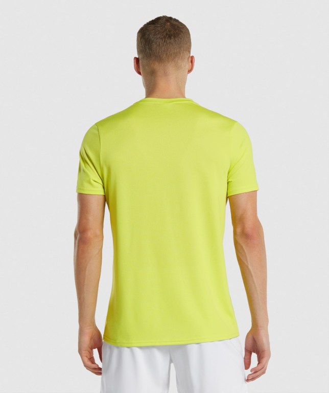 Yellow Gymshark Arrival Regular Fit Men's T Shirts | US-12CLEYO