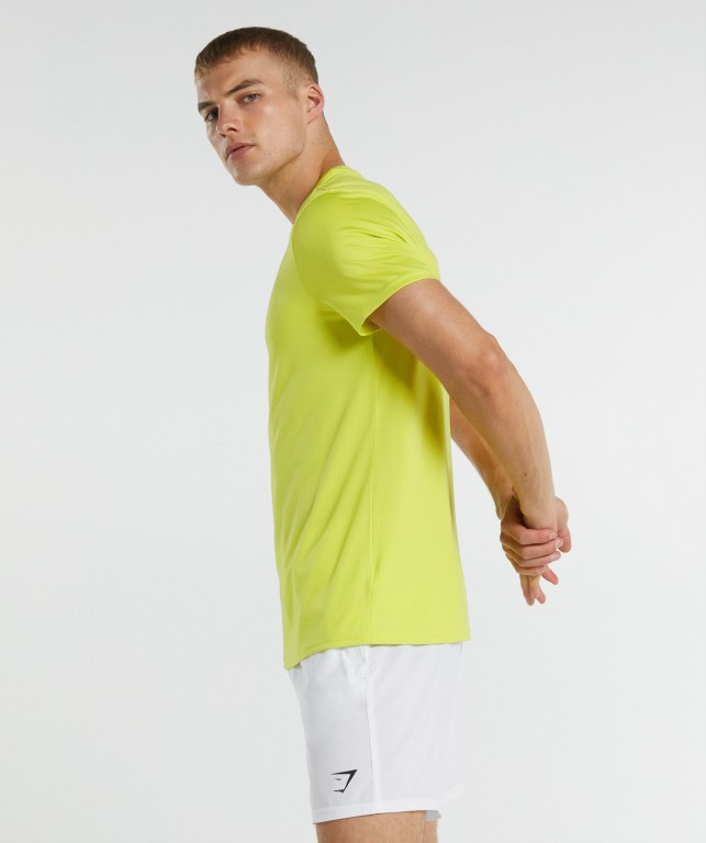 Yellow Gymshark Arrival Regular Fit Men's T Shirts | US-12CLEYO