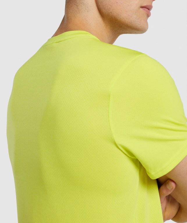 Yellow Gymshark Arrival Regular Fit Men's T Shirts | US-12CLEYO