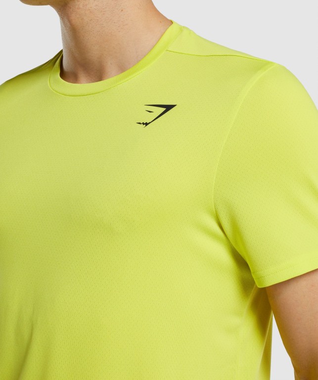 Yellow Gymshark Arrival Regular Fit Men's T Shirts | US-12CLEYO