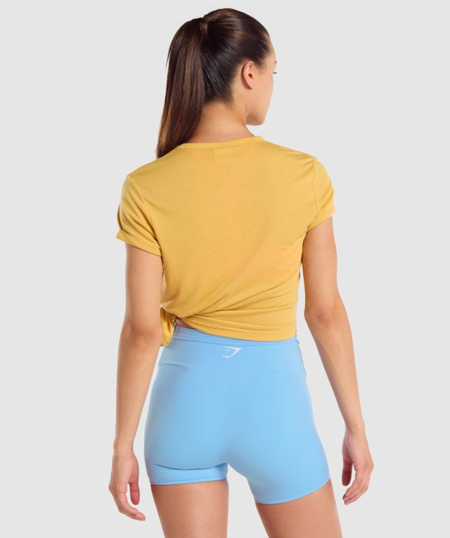 Yellow Gymshark Essential Women's T Shirts | US-20SYLXC