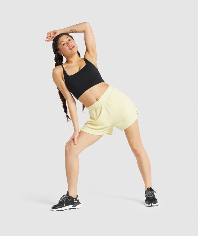 Yellow Gymshark Pause Loose Women's Shorts | US-13CULOY