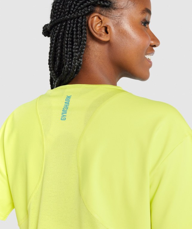 Yellow Gymshark Pulse Women's T Shirts | US-94TORZU