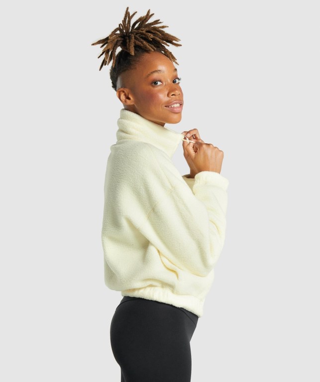 Yellow Gymshark Sherpa Women's Jackets | US-53GAMTF