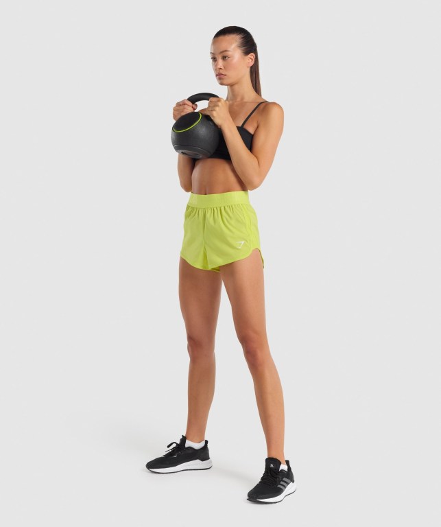 Yellow Gymshark Training Loose Fit Women's Shorts | US-03AJXOW