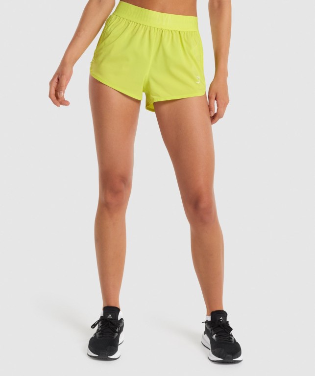 Yellow Gymshark Training Loose Fit Women\'s Shorts | US-03AJXOW