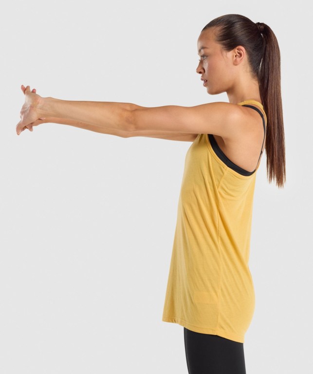 Yellow Gymshark Training Oversized Women's Tank Tops | US-96LDGIB