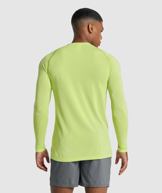 Yellow Gymshark Vital Light Seamless Men's T Shirts | US-14OZPEV