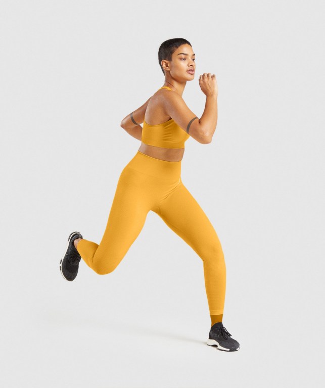 Yellow Gymshark Vital Seamless 2.0 High Waisted Women's Leggings | US-89SQJXC