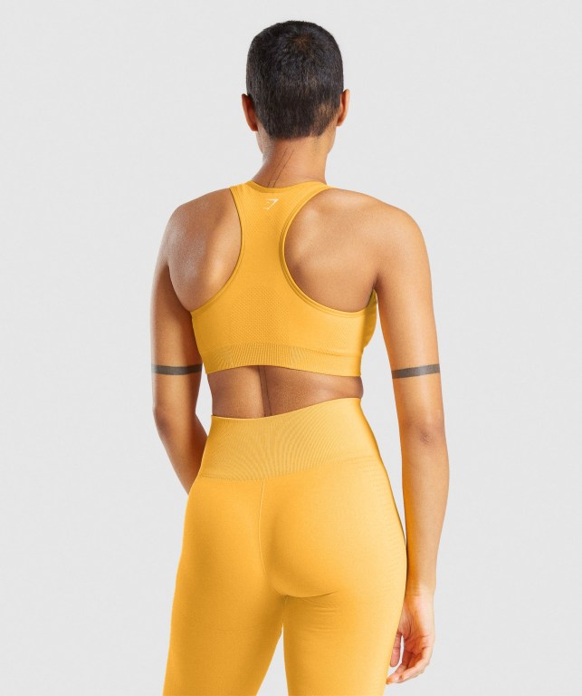 Yellow Gymshark Vital Seamless 2.0 Women's Sports Bra | US-08VLYXG