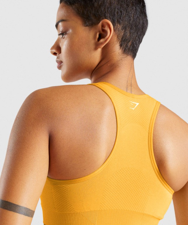 Yellow Gymshark Vital Seamless 2.0 Women's Sports Bra | US-08VLYXG