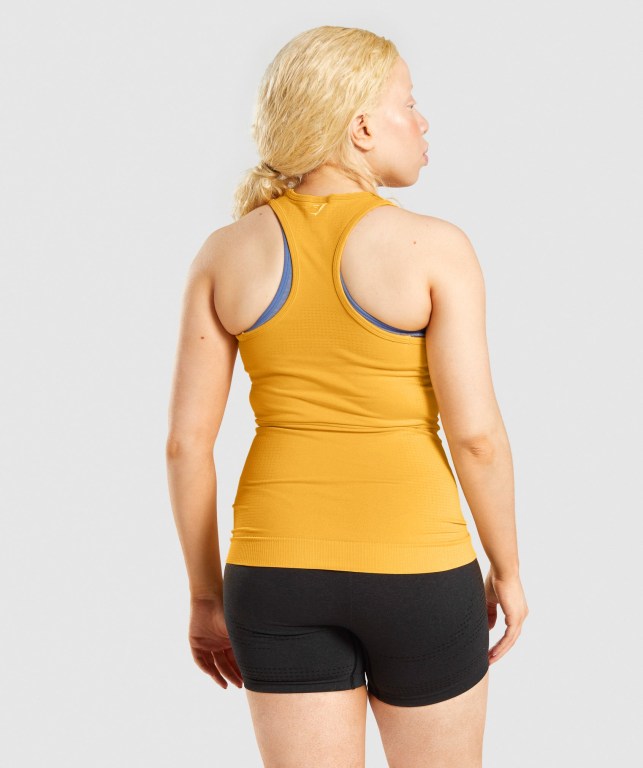 Yellow Gymshark Vital Seamless 2.0 Women's Tank Tops | US-72OHQSN