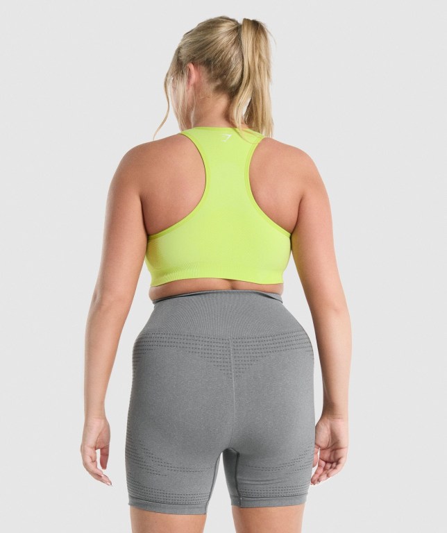 Yellow Gymshark Vital Seamless 2.0 Women's Sports Bra | US-92RSJXH