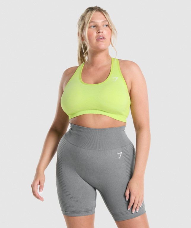 Yellow Gymshark Vital Seamless 2.0 Women\'s Sports Bra | US-92RSJXH